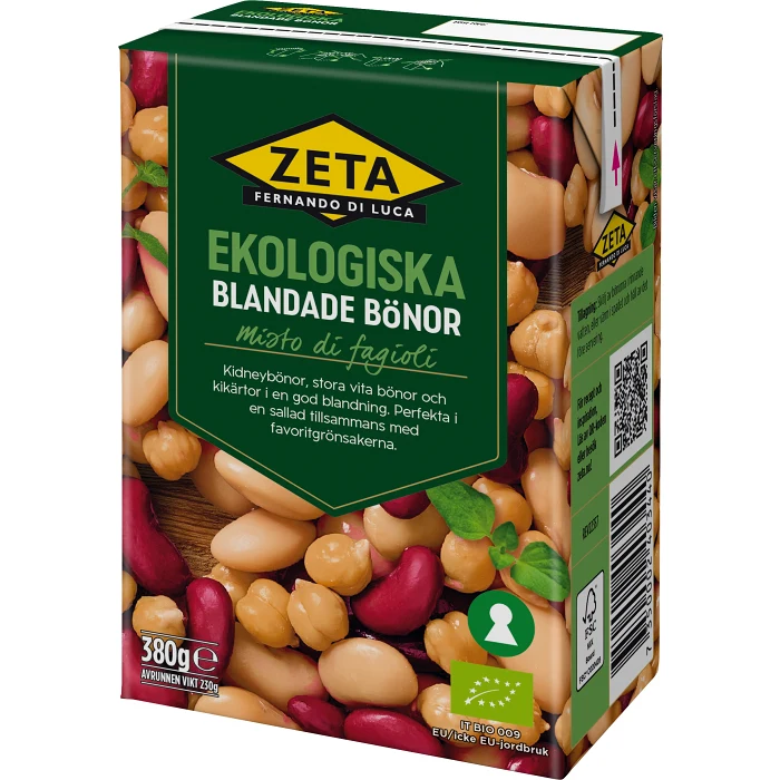 Blandade Bönor Ekologisk 380g Zeta