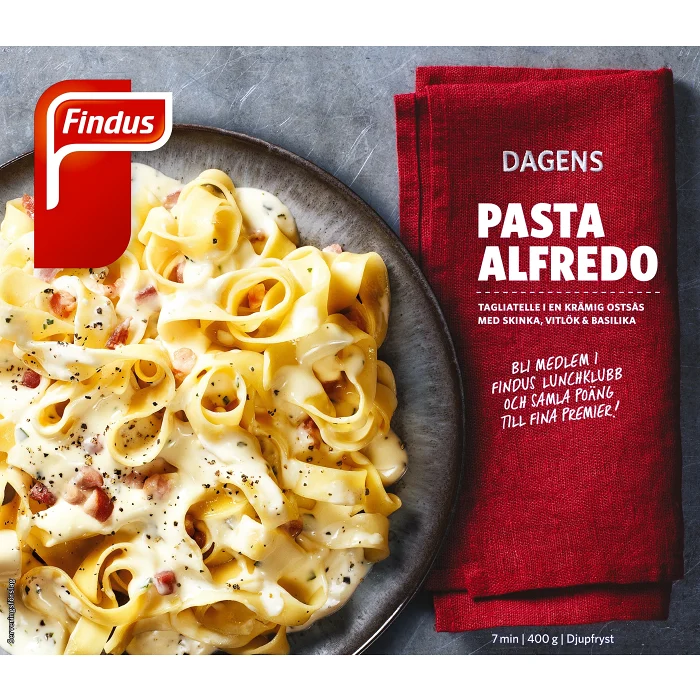 Pasta alfredo Fryst 400g Findus
