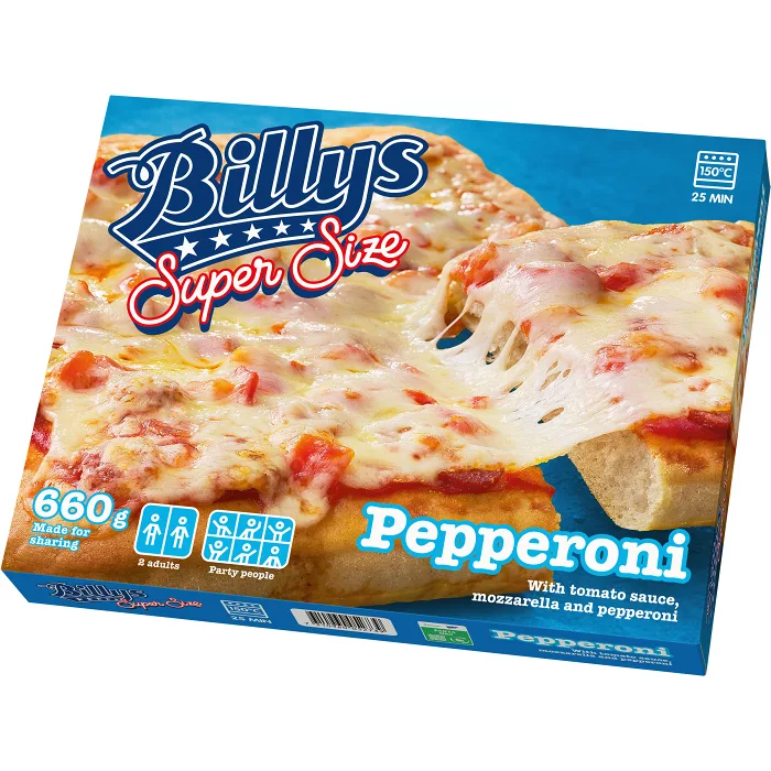 Pizza Super Size Pepperoni 660g Billys