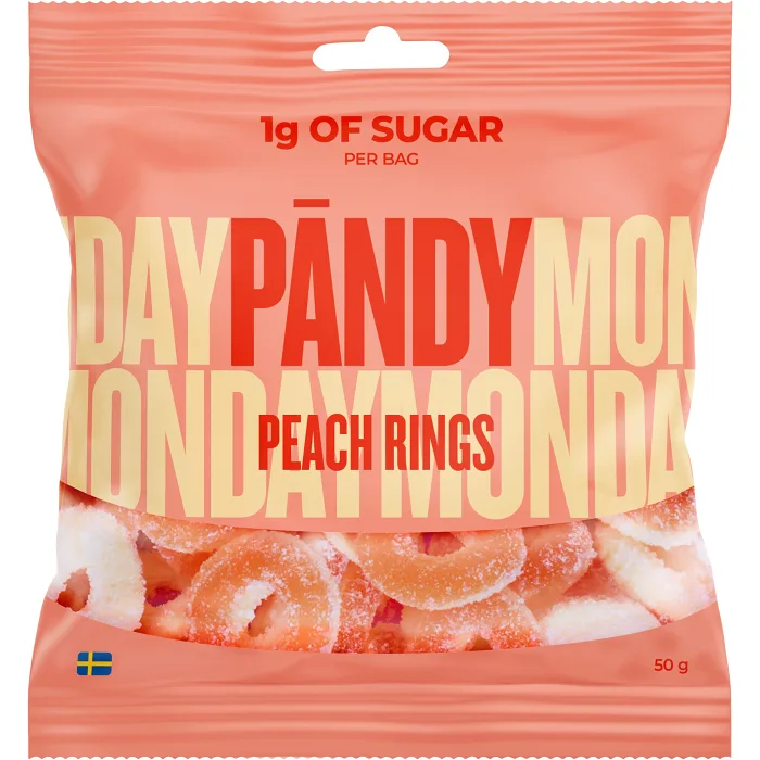 Gelégodis Candy Peach Rings 50g Pändy