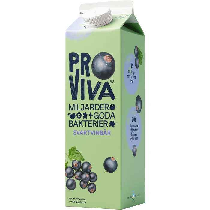 Fruktdryck Svartvinbär 1000ml Proviva