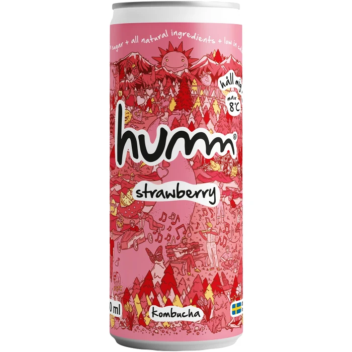 Kombucha Jordgubb 0.5% 330ml Humm