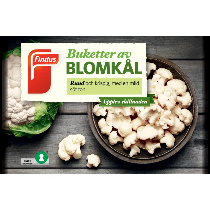 Blomkålsbuketter Fryst 550g Findus