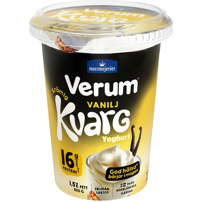 Kvargyoghurt Vanilj 1.5% 500g Verum
