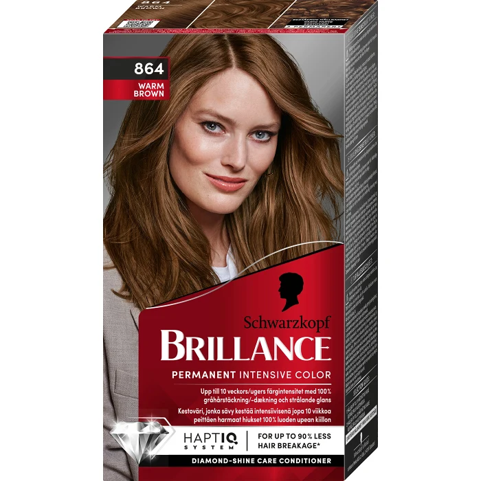 864 Varm brun Hårfärg 1-p Brillance Schwarzkopf
