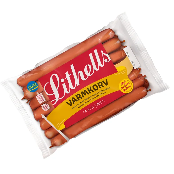 Varmkorv med Skinn 900g Lithells