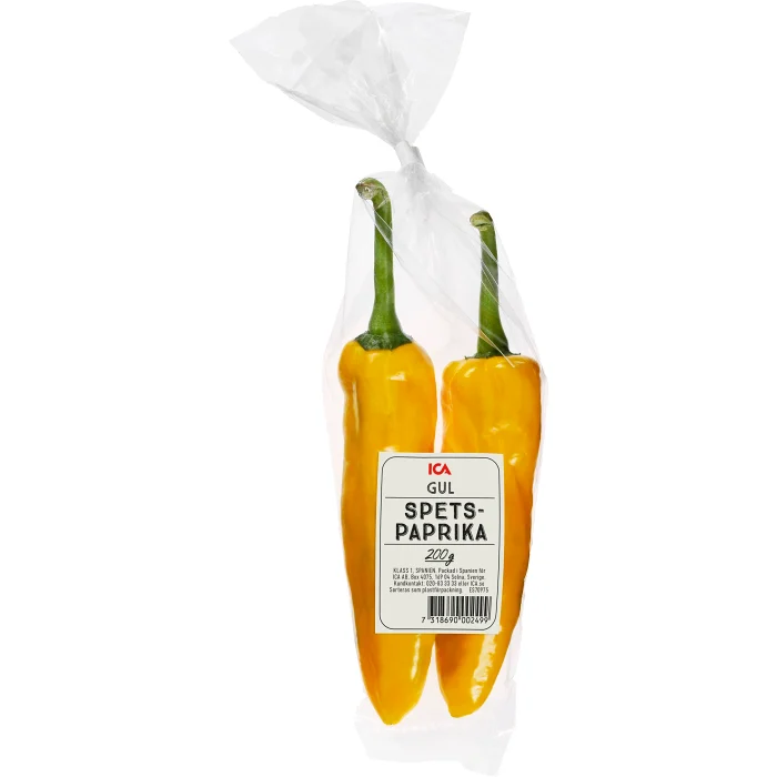 Gul spetsig paprika 200g Klass 1 ICA Selection