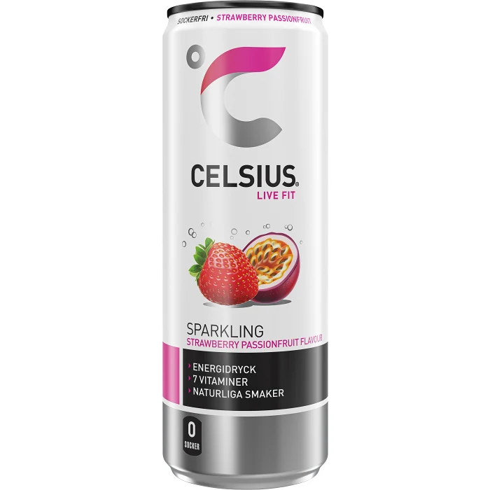 Energidryck Strawberry/Passionfruit 355ml Celsius