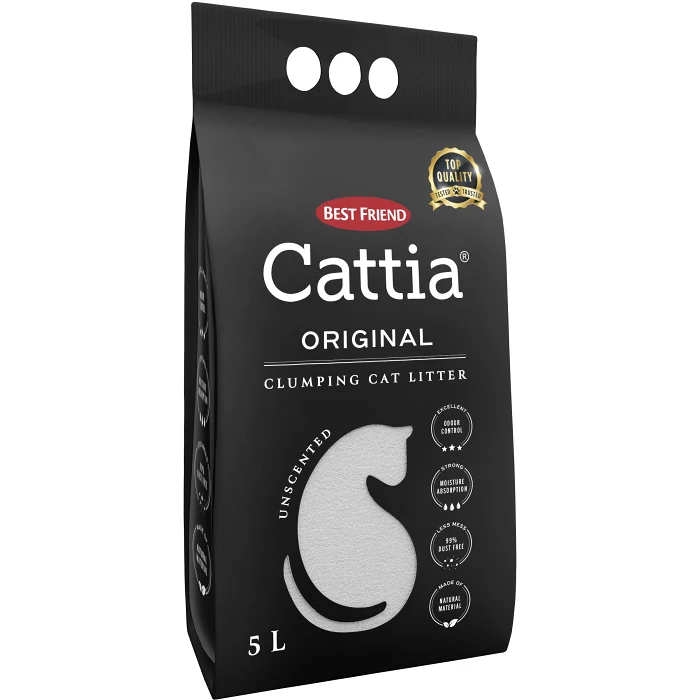 Kattströ Cattia vitt klumpbildande 5l Cattia