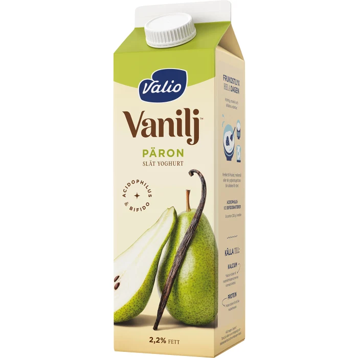 Vaniljyoghurt Päron slät 2,1% 1000g Valio