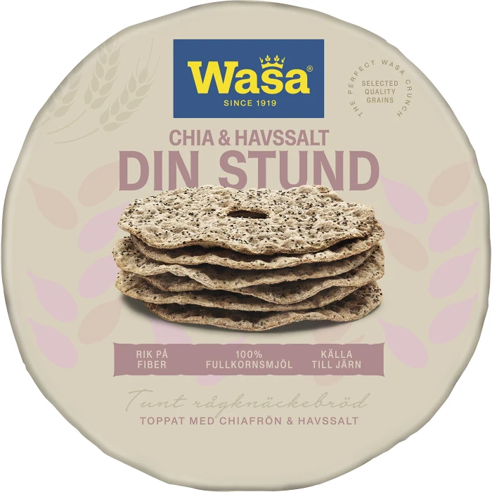 Knäckebröd Din Stund Chia & Havssalt 260g Wasa