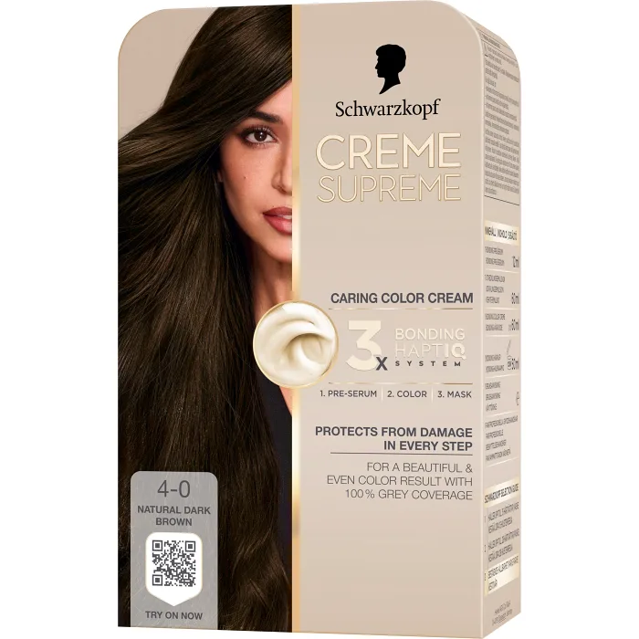 Hårfärg 4-0 Natural Dark Brown 1-p Creme Supreme