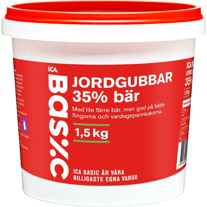 Jordgubbar 35% bär 1.5kg ICA Basic