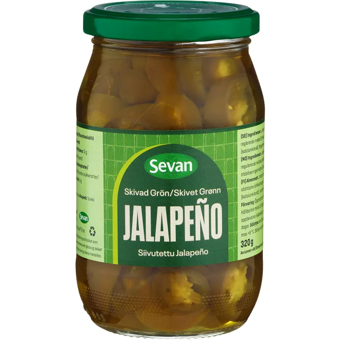 Jalapeño Skivad 320g Sevan