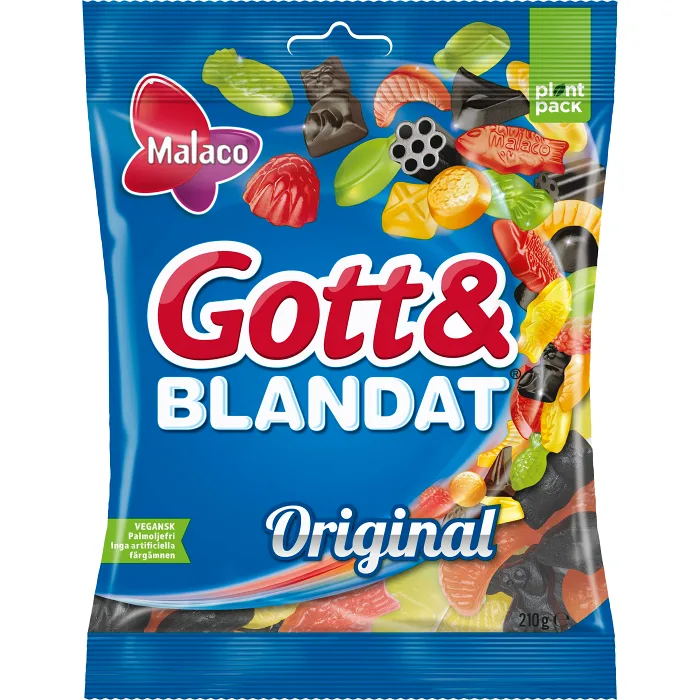 Godis Gott & Blandat Original 210g Malaco