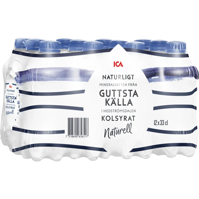 Kolsyrat vatten Naturell 12-p 33cl ICA