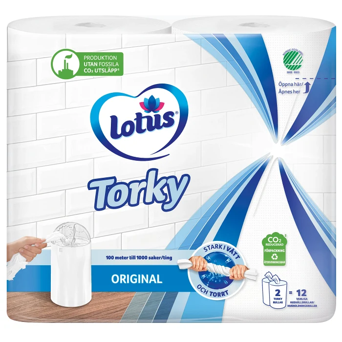 Hushållspapper Torky 2-p Lotus