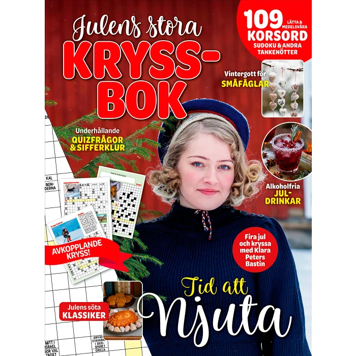 Julens stora kryssbok : 109 lätta och medelsvåra korsord, sudoku och andra tankenötter