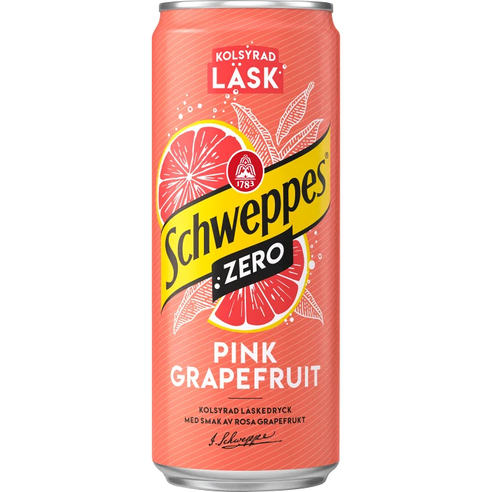 Läsk Pink Grapefruit Zero 33cl Schweppes