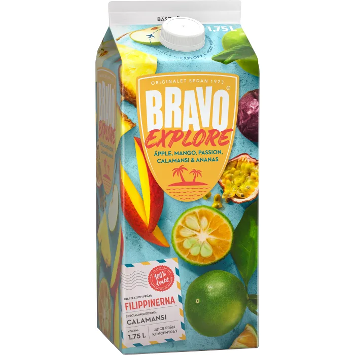 Juice Explore Äpple Ananas Mango 1750ml Bravo