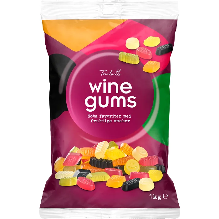 Vingummin Fruktiga smaker 1kg Treatville