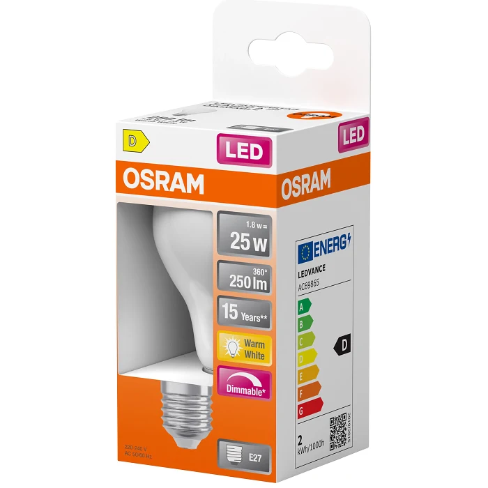 LED Normal Matt E27 250lm(25W) Dimbar Osram