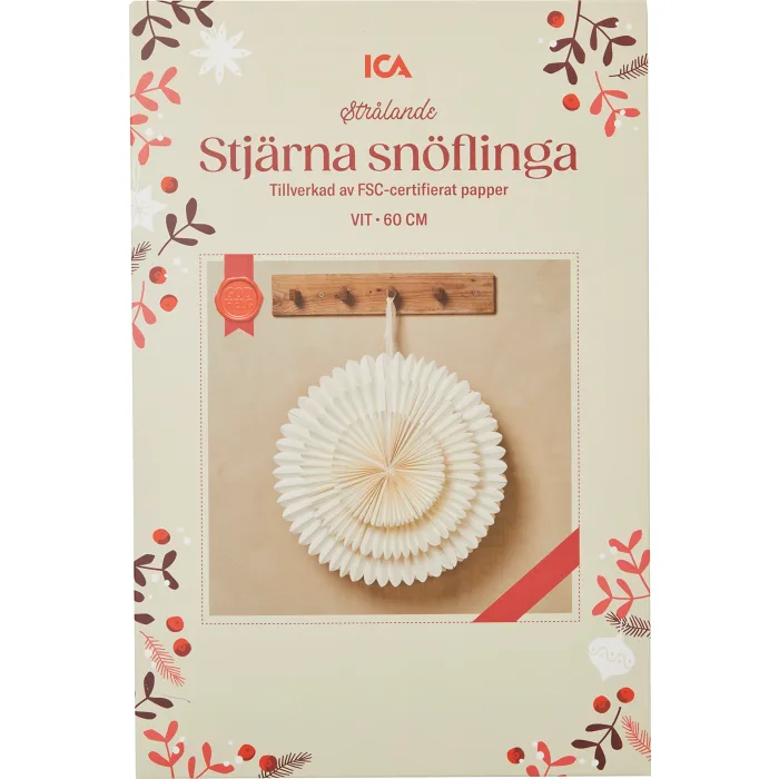 Stjärna Snöflinga vit 60cm ICA