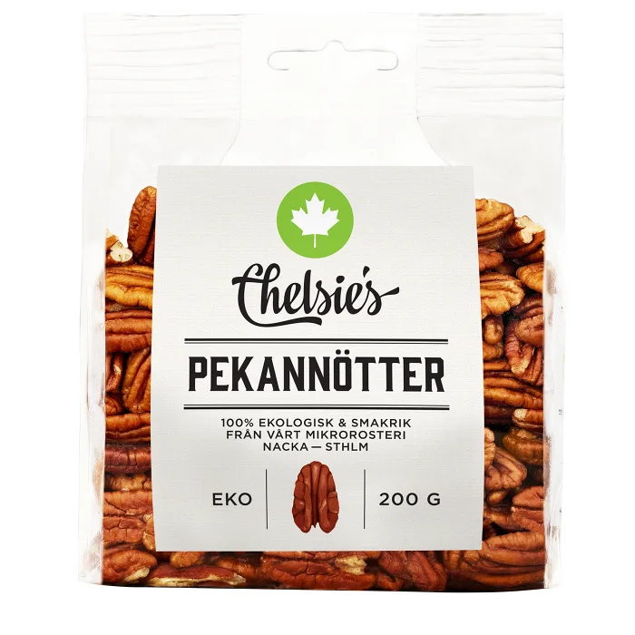 Pecannötter Naturell Ekologisk 200g Chelsie's