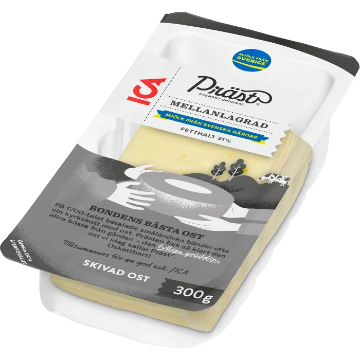 Ost Präst 31% Skivad 300g ICA