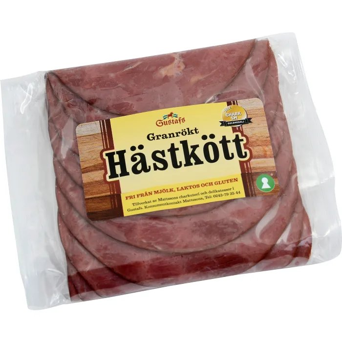 Hästkött Granrökt Skivat 100g Gustafskorv