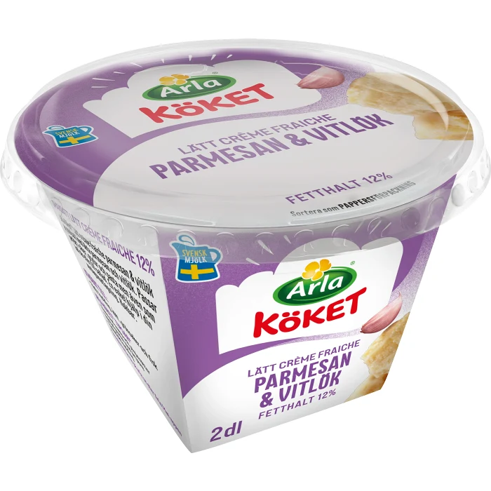 Lätt Crème Fraiche Parmesan & Vitlök 12% 2dl Arla Köket®