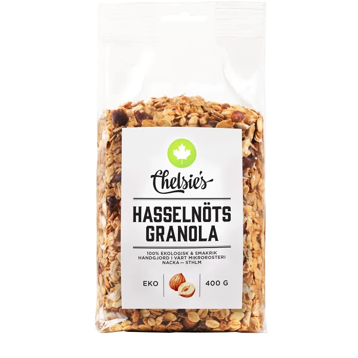 Granola Hasselnöt Ekologisk 400g Chelsie's