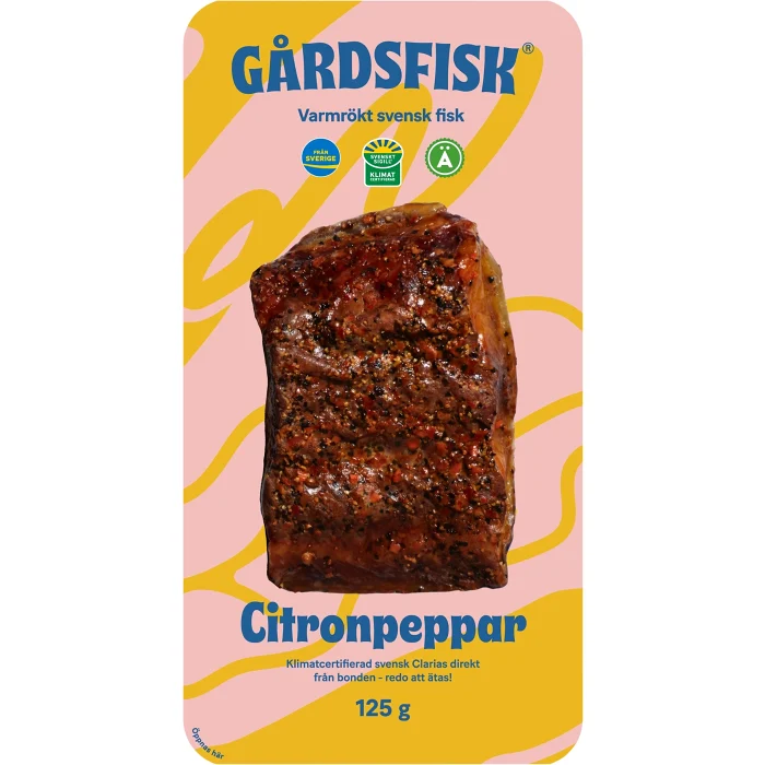 Clarias Färsk Varmrökt Citronpeppar 125g Gårdsfisk
