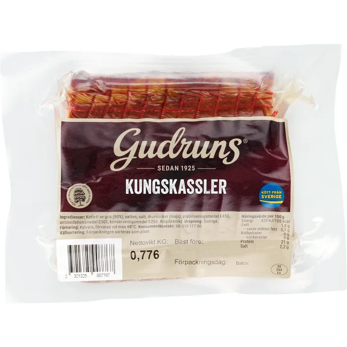 Kungskassler i bit ca 500g Gudruns