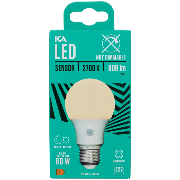 LED Norm Sensor E27 806lm(60W) ICA