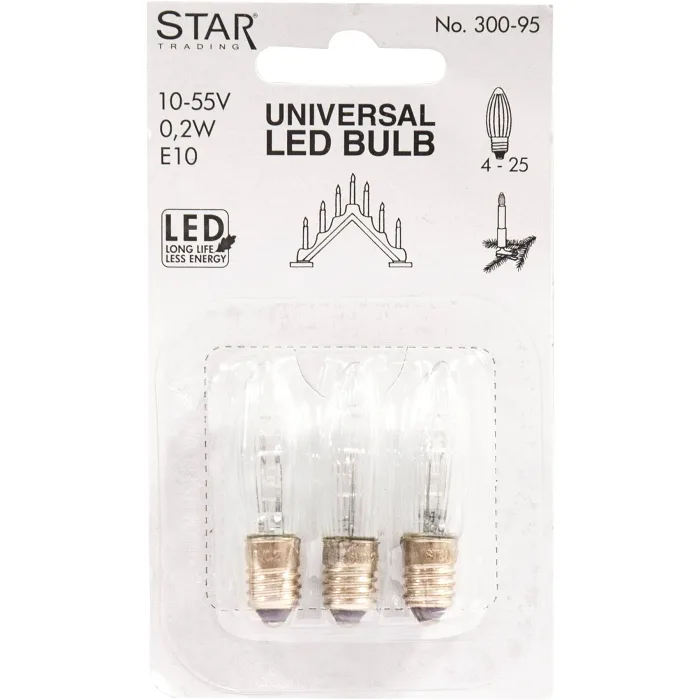 Reservlampa 3-p Universal LED E10 10-55V Star Trading