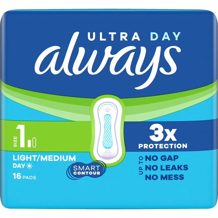 Binda Ultra Normal utan vingar size 1 16-p Always