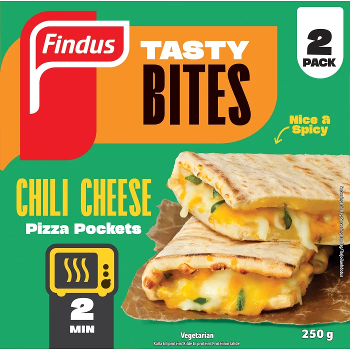 Pizza pockets chili cheese 250g Findus