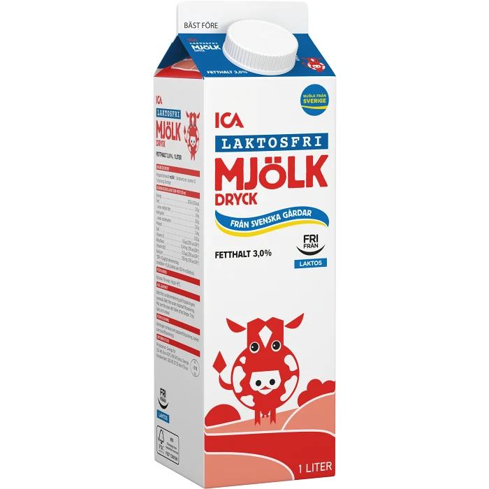 Mjölkdryck Laktosfri 3% 1l ICA