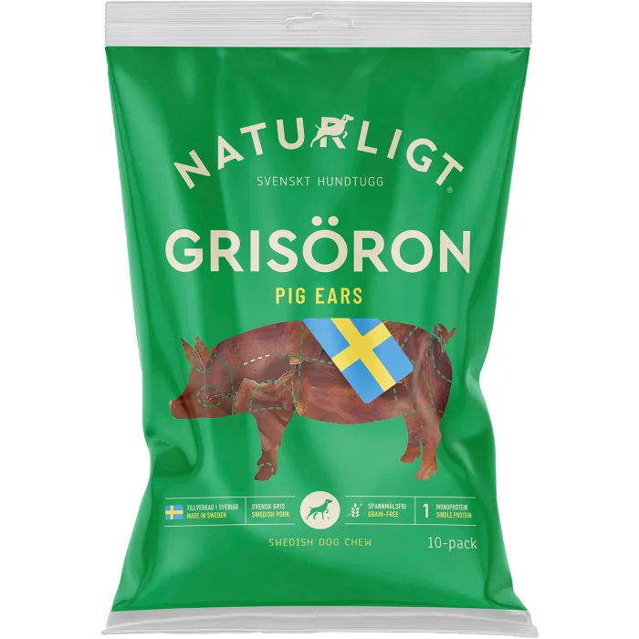 Hundtugg Grisöra 10-p Naturligt