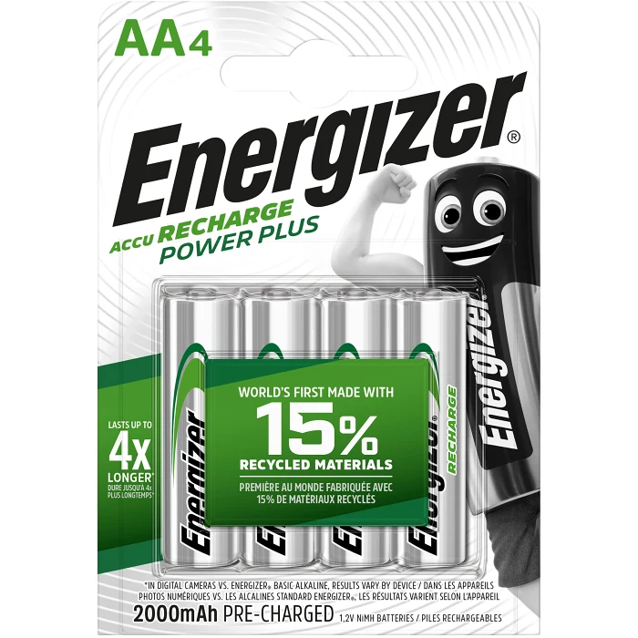 Batteri ECO Laddbart AA 2000mAh 4p Energizer