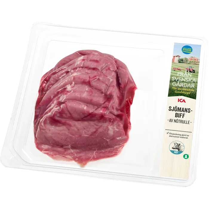 Sjömansbiff av nötrulle skivad ca 450g ICA