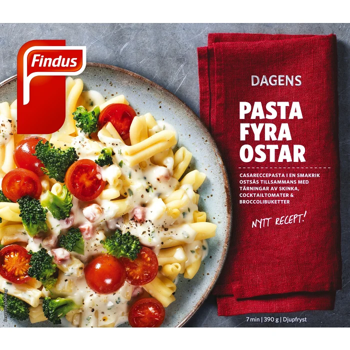 Pasta fyra ostar Fryst 390g Findus