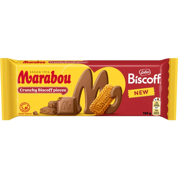 Chokladkaka Biscoff 160g Marabou