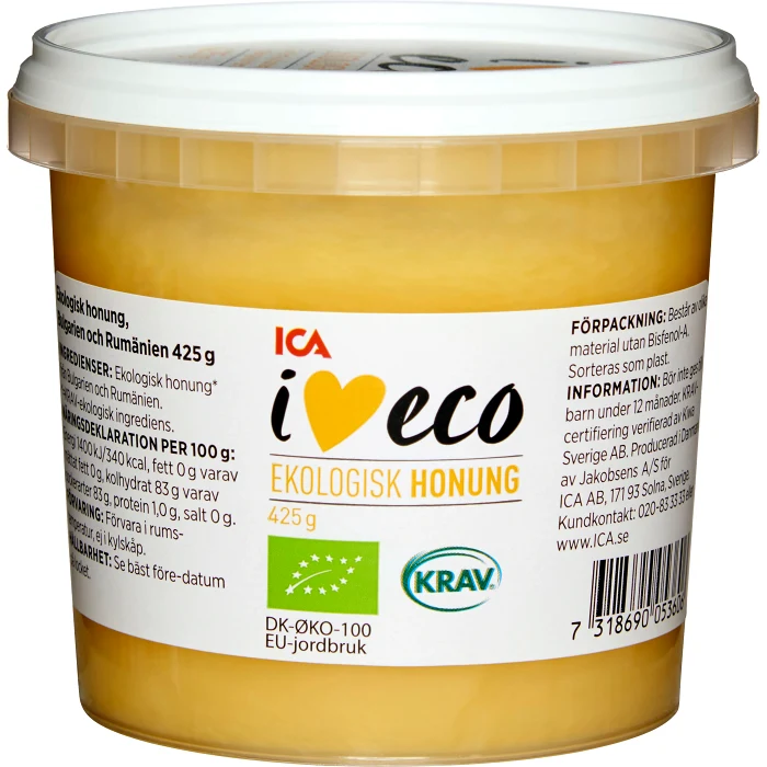 Honung 425g Ekologisk ICA I love eco