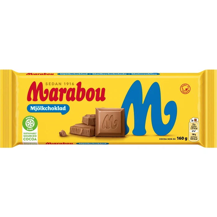 Chokladkaka Mjölkchoklad 160g Marabou