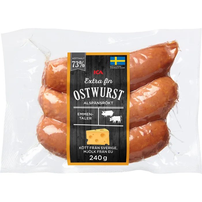 Ostwurst Extra FIn 73% Kötthalt 240g ICA