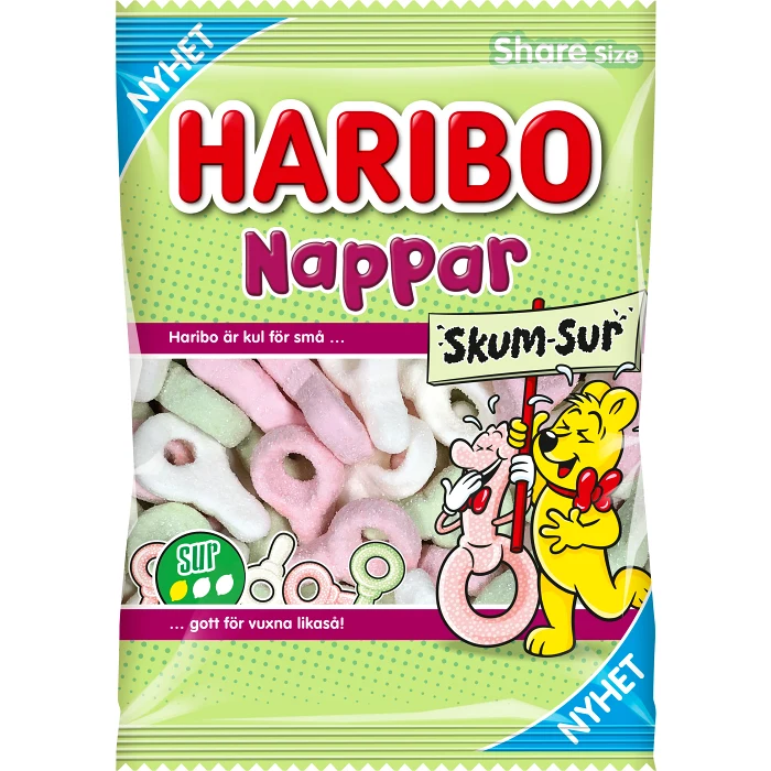 Godis Nappar Skum Sur 120g Haribo