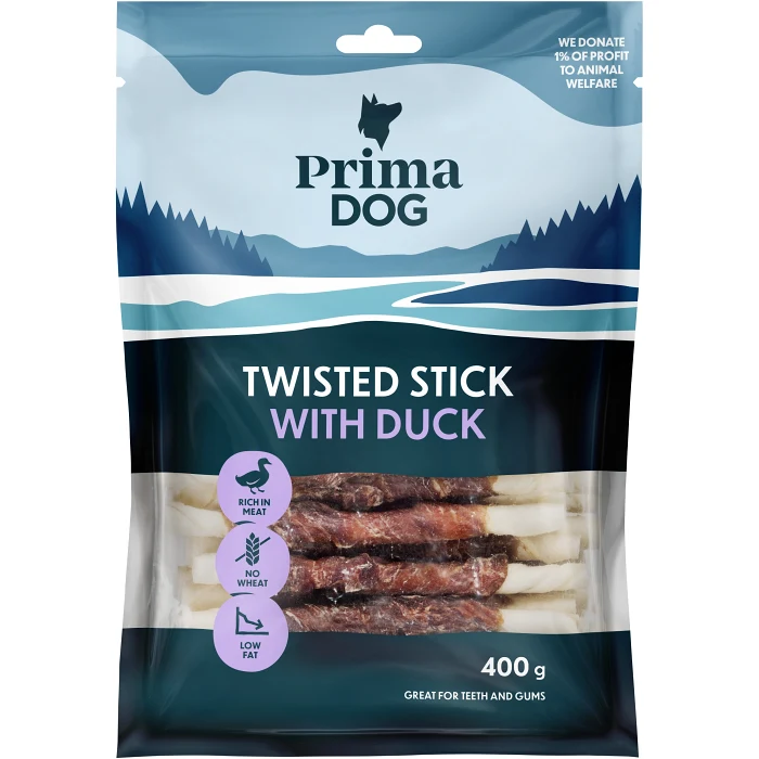 Tuggpinne med anka 45-p 400g PrimaDog