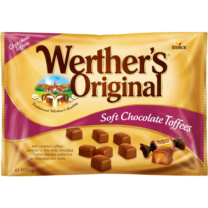 Gräddkola med choklad 1kg Werthers original